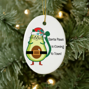 Adorable Avocado Couple Ornament, individualisierb Keramik Ornament