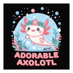 Adorable Axolotl Wasserdichte Fotodruck