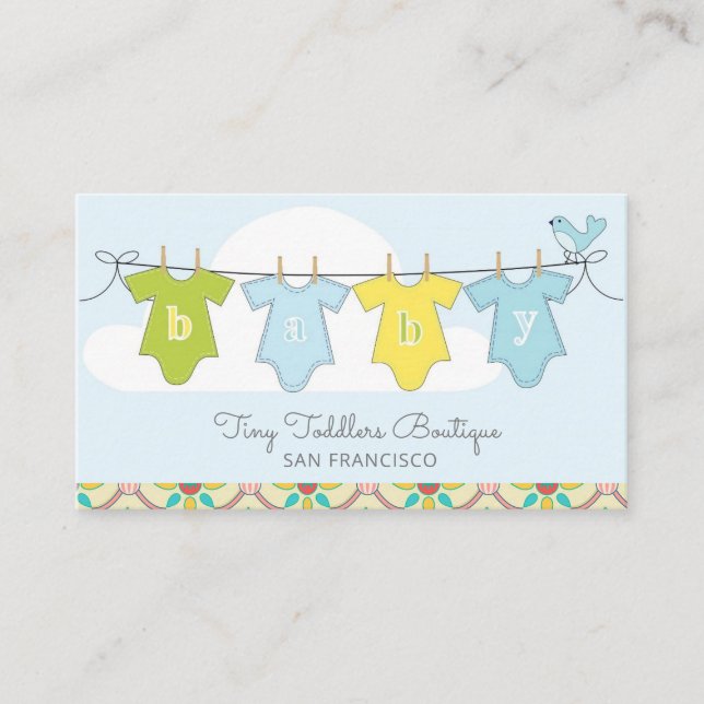 Adorable Baby Boutique Online Shop Visitenkarte (Vorderseite)
