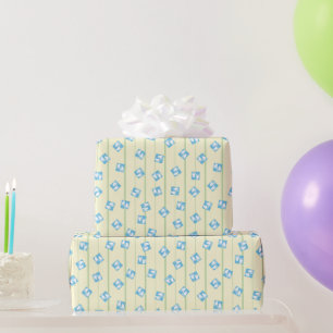 Adorable Baby Boy Feet Blue Pattern Dusche Geschenkpapier