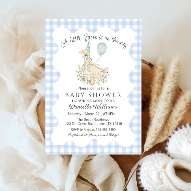 Adorable Baby Boy Little Goose Duck ist unterwegs Einladung (Von Creator hochgeladen)