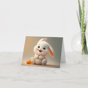 Adorable Baby Bunny Rabbit Frauen Mädchen Niedlich Dankeskarte