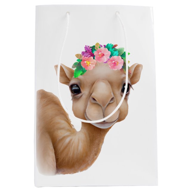 Adorable Baby Camel Mittlere Geschenktüte (Vorderseite)