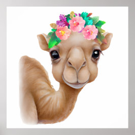 Adorable Baby Camel Poster