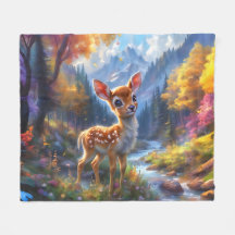 Adorable Baby Deer in einem verzauberten Wald