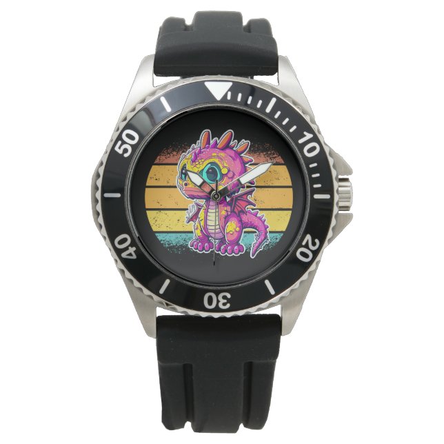Adorable Baby Dinosaur | Jurassic Joy Armbanduhr (Vorderseite)