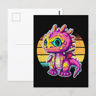 Adorable Baby Dinosaur Jurassic Joy Postkarte