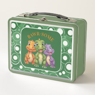 Adorable Baby Dinosaurier's Party Metall Brotdose