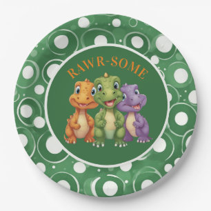 Adorable Baby Dinosaurier's Party Pappteller