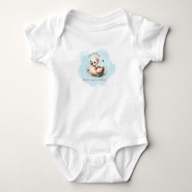 Adorable Baby Duck Print Baby Bodysuit Baby Strampler (Vorderseite)