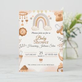 Adorable Baby Dusche Einladungen mit einem weichen