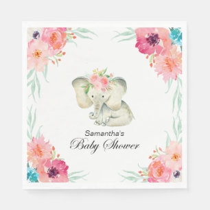 Adorable Baby Elephant Girl Baby Dusche Serviette