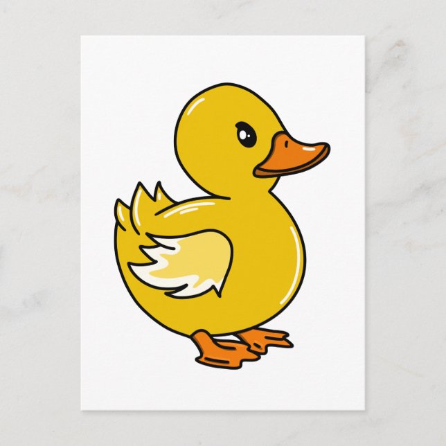 Adorable Baby gelbe Ente Postkarte (Vorderseite)