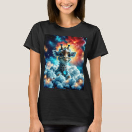 Adorable Baby Giraffe Kopf in Wolken T-Shirt