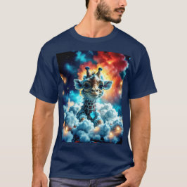 Adorable Baby Giraffe Kopf in Wolken T-Shirt