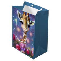 Adorable Baby Giraffe mit Holly und Glitzer