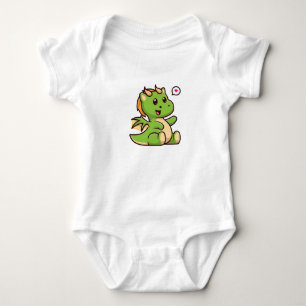 Adorable Baby Green Dragon Strampler
