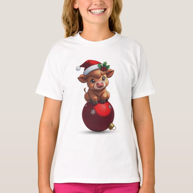 adorable baby highland cow sitting T-Shirt (Vorderseite)