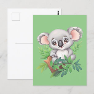 Adorable Baby Koala Bear Postkarte