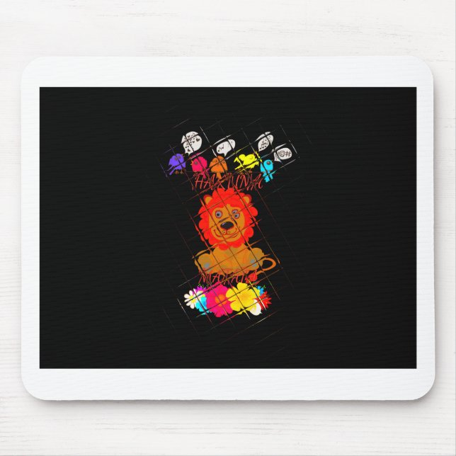 Adorable Baby Lion Art Design Motif Mousepad (Vorne)