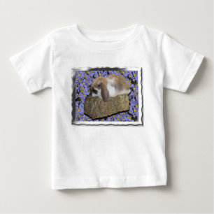 Adorable Baby Lounge Bunny on Mini Bale Baby T-shirt