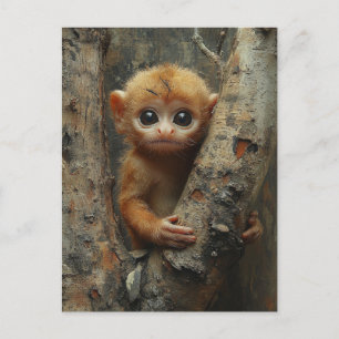 Adorable Baby Monkey Postkarte