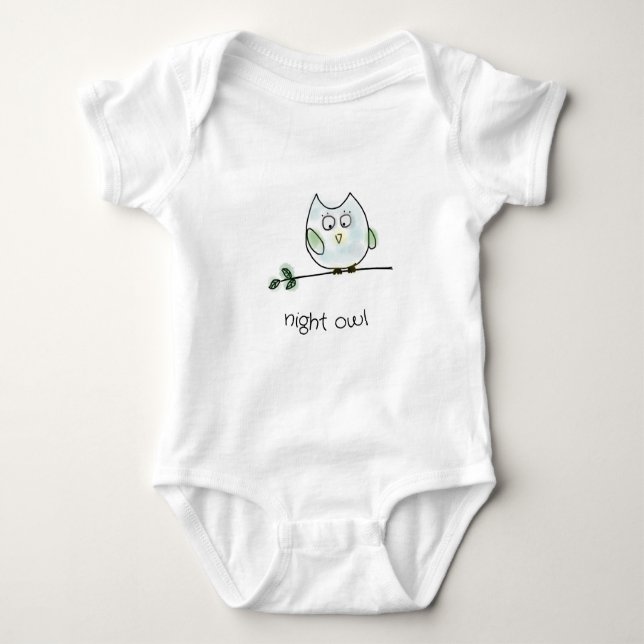 Adorable Baby Night Owl Baby Strampler (Vorderseite)