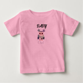 Adorable Baby Owl Graphic Black T - Shirt - Niedli