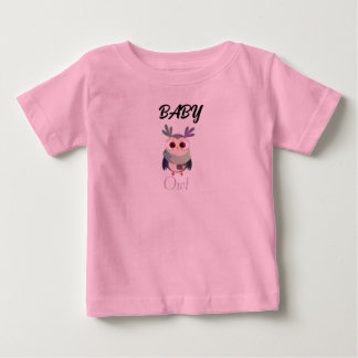 Adorable Baby Owl Graphic Black T - Shirt - Niedli