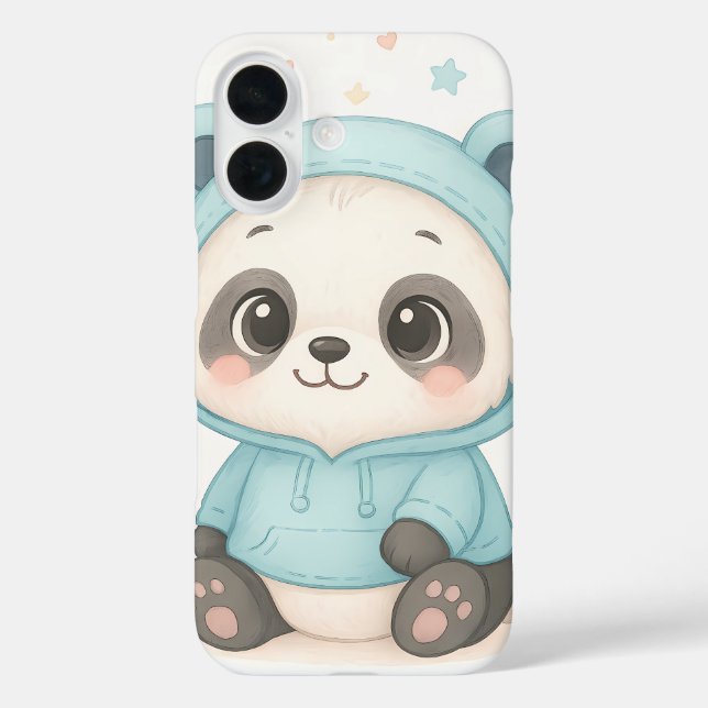 Adorable Baby Panda iPhone 16 Hülle (Rückseite)