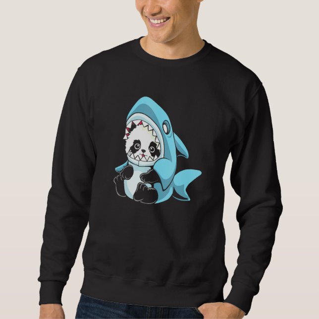 Adorable Baby Panda Shark Sweatshirt (Vorderseite)