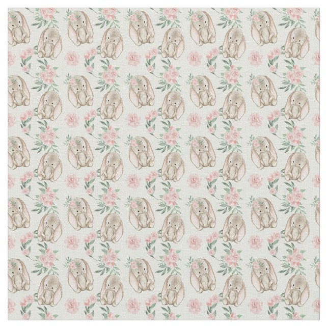 Adorable Baby Rabbit Fabric Stoff (Nahaufnahme)