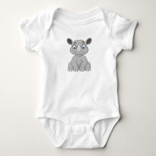 Adorable Baby Rhino Liebe Baby Strampler (Vorderseite)