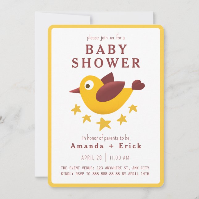 Adorable Baby Shower Invitation (Devant)