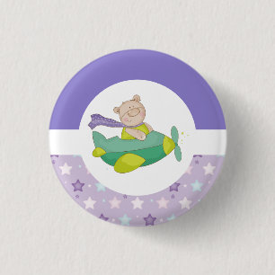 Adorable Baby Teddy Bear Button