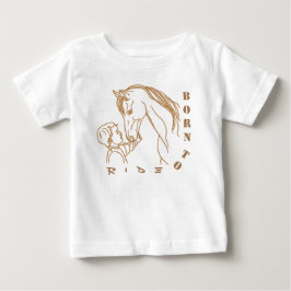 Adorable Baby- und Pferdedesign - Geboren zum Reit Baby T-shirt