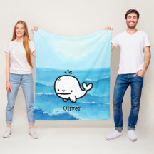 Adorable Baby Whale - Kawaii Sea Creative Line Art