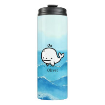Adorable Baby Whale - Kawaii Sea Creative Line Art