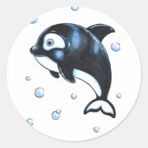 Adorable Baby Whale Sticker