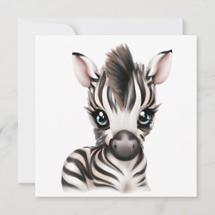 Adorable Baby Zebra Feiertagskarte