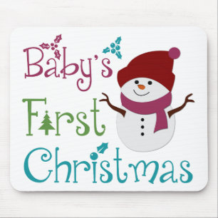 Adorable Babys Erste Weihnachten Mousepad