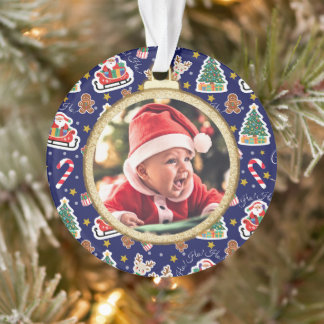 Adorable Baby's First Christmas Ornament - Custom