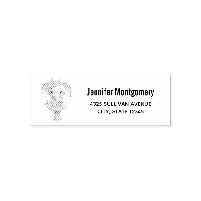 Adorable Ballerina Elephant En Pointe Permastempel (Design)
