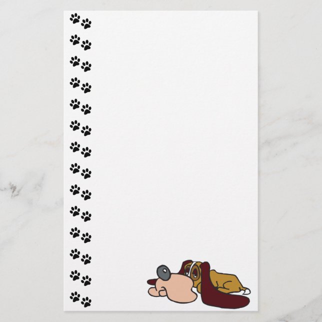 Adorable Basset Hound Puppy Stationery Briefpapier (Vorderseite)