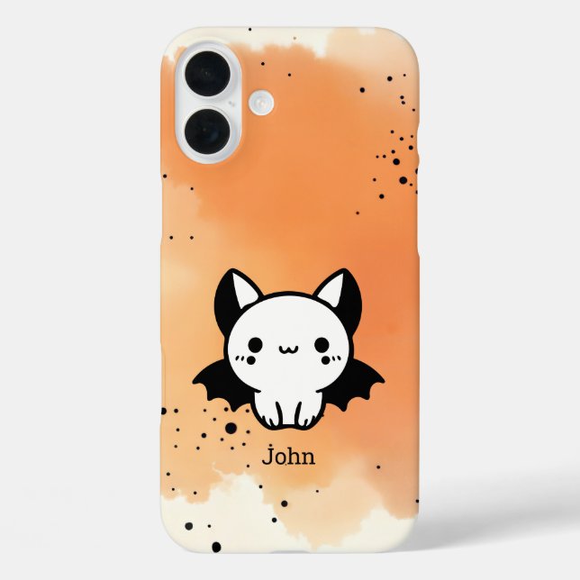 Adorable Bat Buddy - Kawaii Minimalistisches Kinde iPhone 16 Plus Hülle (Rückseite)