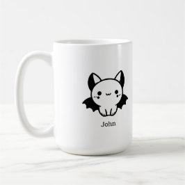 Adorable Bat Buddy - Kawaii Minimalistisches Kinde Kaffeetasse