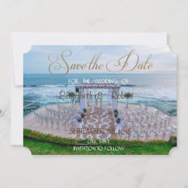 Adorable Beach Wedding, Bloral Arbor Save the Date