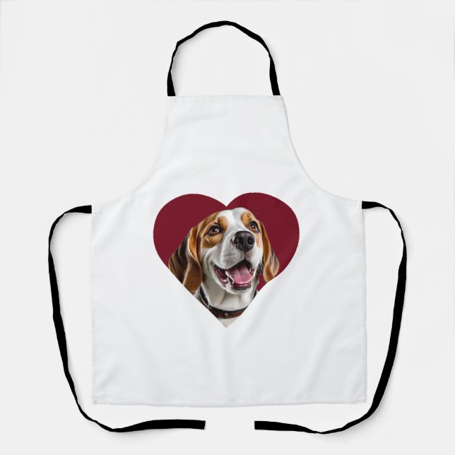 Adorable Beagle in Heart Shape Design Schürze (Vorderseite)