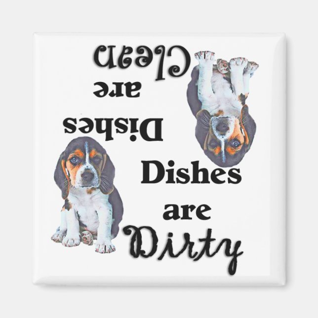 Adorable Beagle Welpengeschirrspülmaschine Magnet (Vorne)