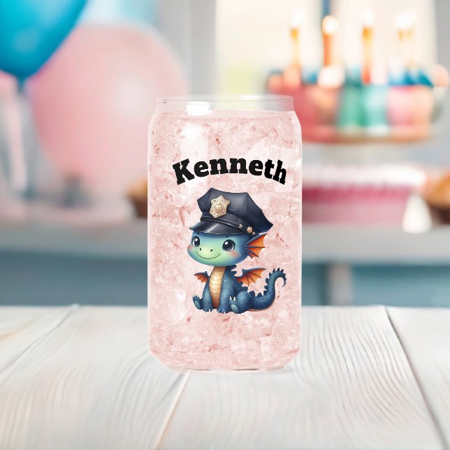 Adorable bébé dragon en tenue de police (Insitu (Baby Shower))